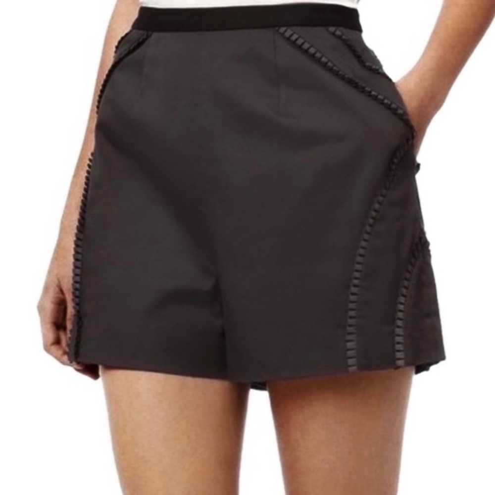 NEW REISS GREY HIGH-WAISTED SHORTS